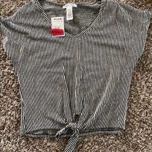 cute striped top somewhat cropped